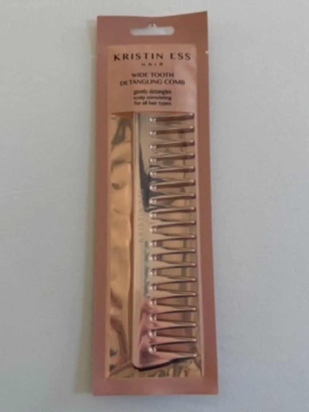 NWT KRISTIN ESS Rose Gold Wide Tooth Detangling Comb